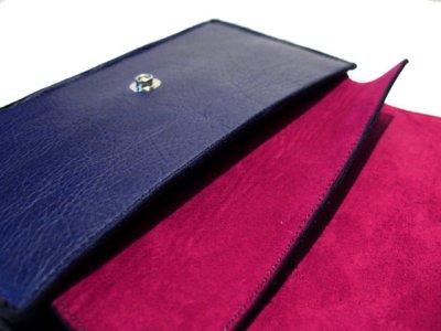 画像1: "JUTTA NEUMANN" Leather Wallet "the Waiter's Wallet"  color : NAVY  財布 ONE SIZE