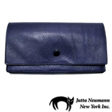 画像1: "JUTTA NEUMANN" Leather Wallet "the Waiter's Wallet"  color : NAVY  財布 ONE SIZE (1)