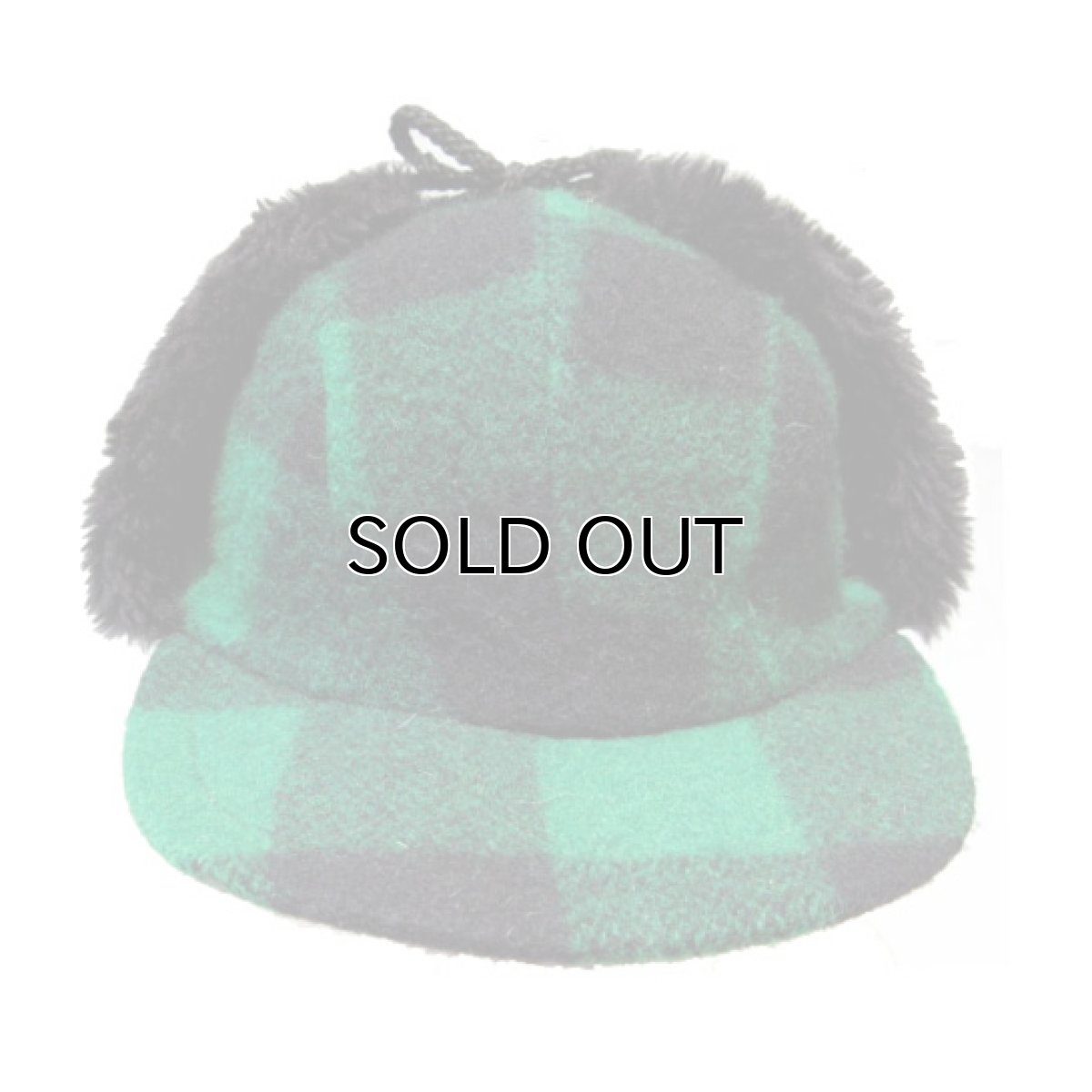 画像1: UNKNOWN OLD Green Check Wool x Boa Cap (1)