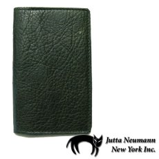 画像1: "JUTTA NEUMANN" Leather Card Case  color : Green / Green (1)