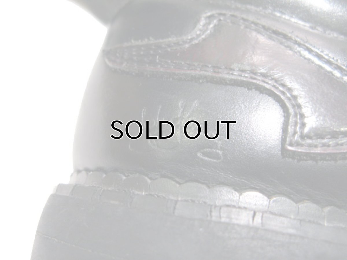 画像4: "JOHN FLUEVOG" UK Fire Pattern Leather Shoes BLACK/Cherry BROWN  size 9 1/2  ( 27.5 cm ) (4)