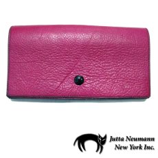 画像1: "JUTTA NEUMANN" Leather Wallet "the Waiter's Wallet"  color : PiNK  財布 ONE SIZE (1)