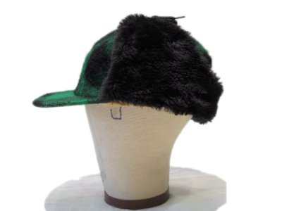 画像3: UNKNOWN OLD Green Check Wool x Boa Cap