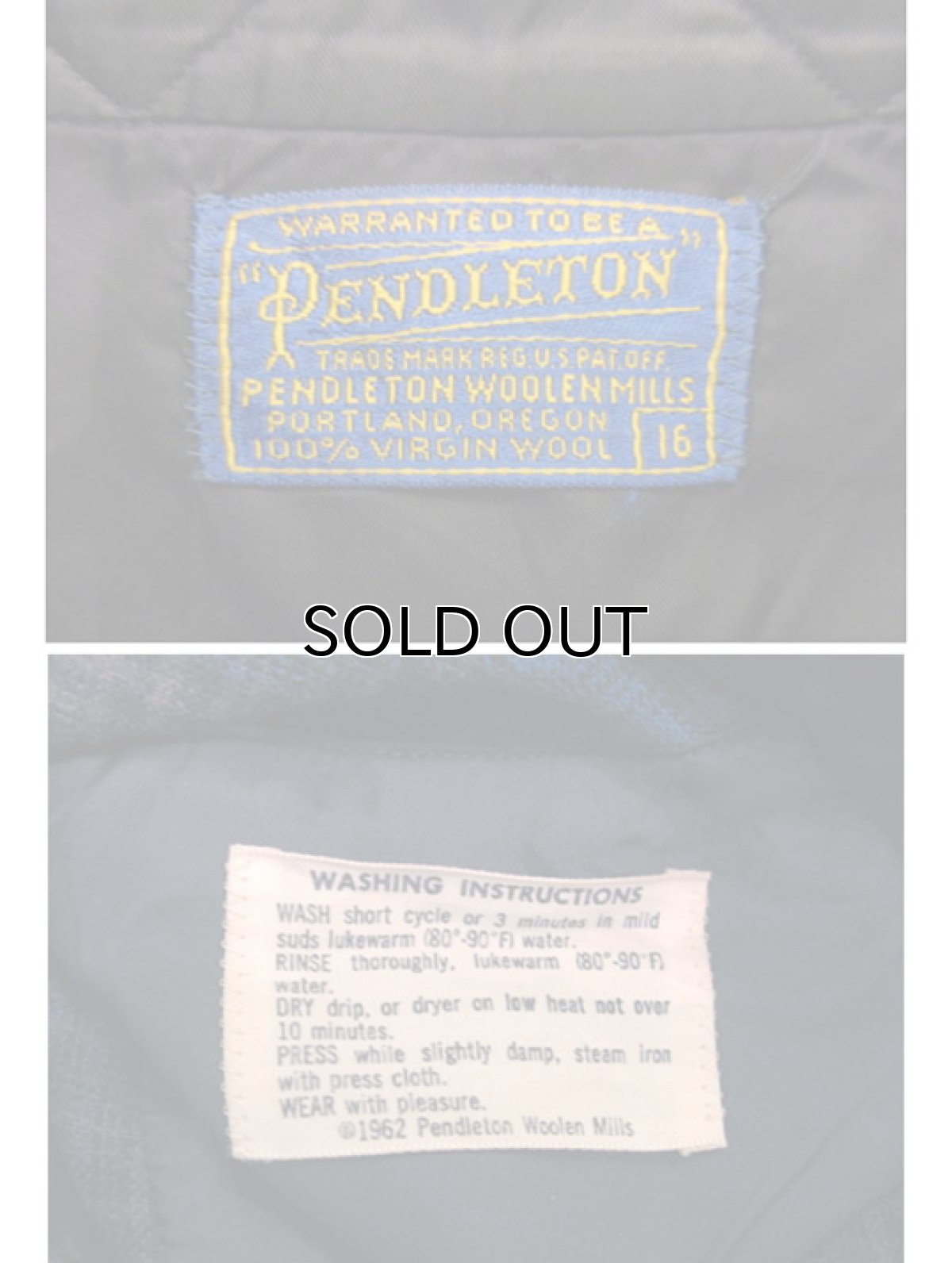 画像3: ~1960's "Pendleton" L/S Wool B.D. Shirts  BLUE　size L  (表記 16) (3)