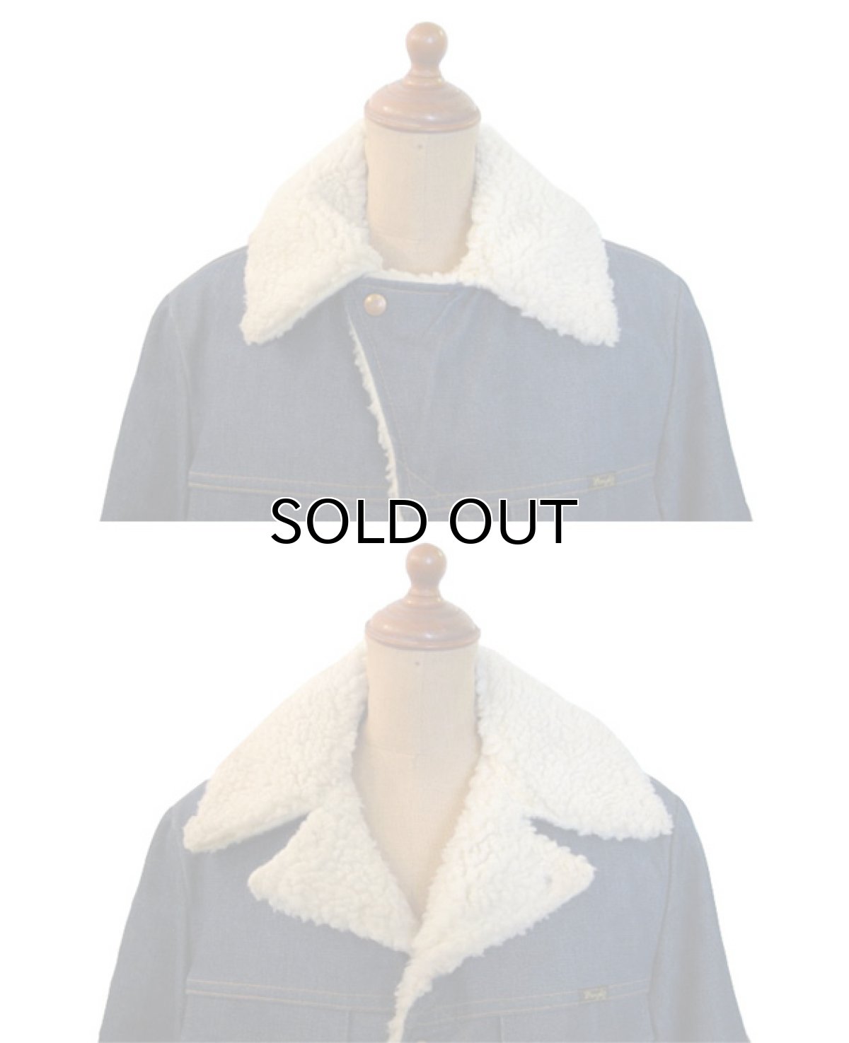 画像4: 1970's  Wrangler  "Wrange Coat"  Denim Boa Jacket　size 表記 S (4)