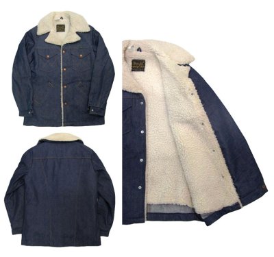 画像1: 1970's  Wrangler  "Wrange Coat"  Denim Boa Jacket　size 表記 S