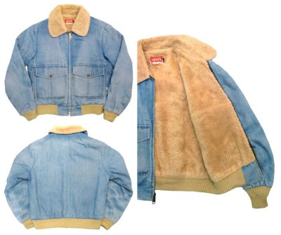 画像1: 1970's  Levi's  Denim Boa Jacket  lot 70543-0813　size 表記 S