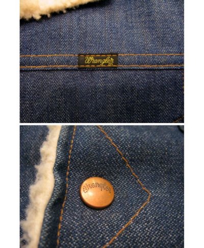 画像2: 1970's  Wrangler  "Wrange Coat"  Denim Boa Jacket　size 表記 S