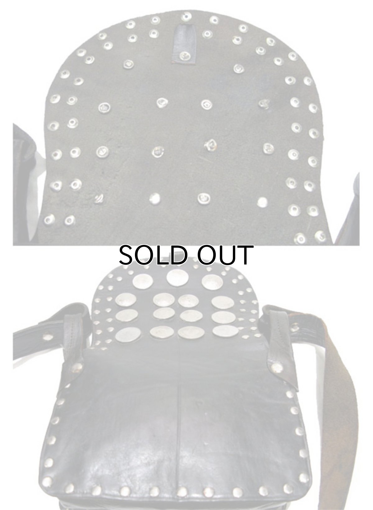 画像3: OLD Europe Coin Leather Shoulder Bag  BLACK　13cm x 19cm (3)