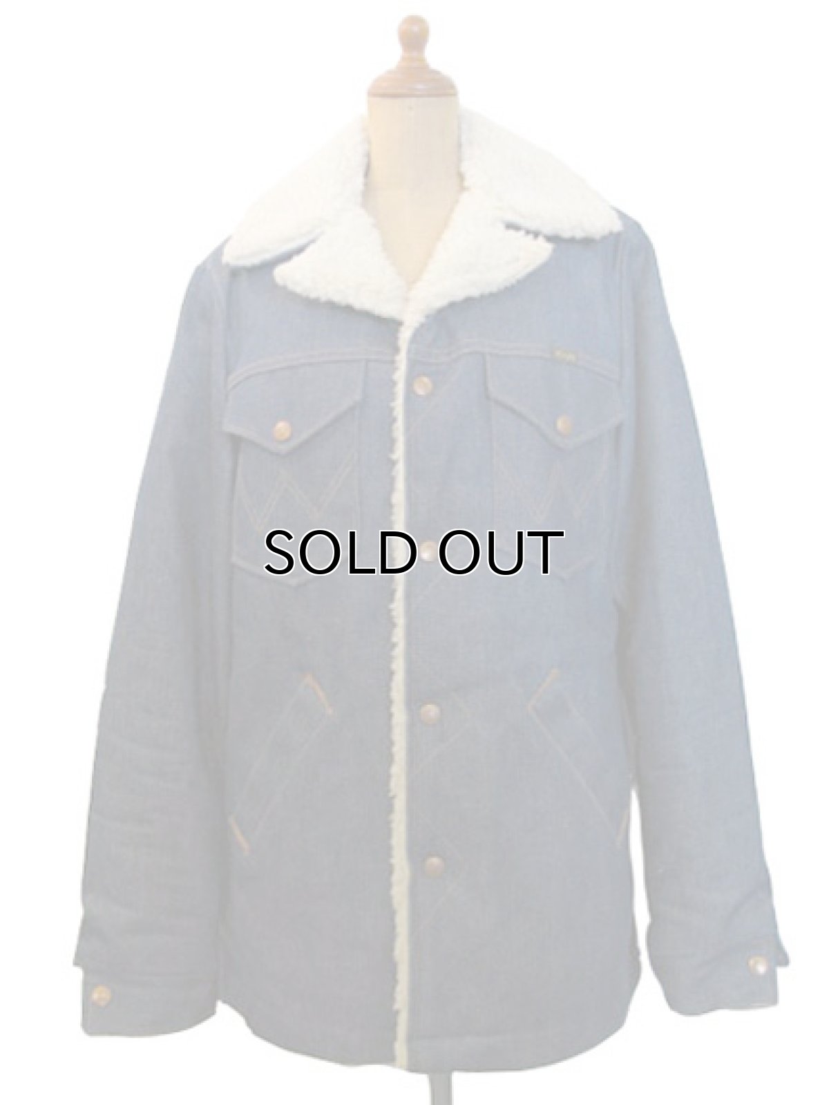 画像2: 1970's  Wrangler  "Wrange Coat"  Denim Boa Jacket　size 表記 S (2)