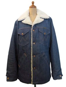 画像2: 1970's  Wrangler  "Wrange Coat"  Denim Boa Jacket　size 表記 S (2)