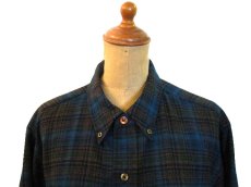 画像2: ~1960's "Pendleton" L/S Wool B.D. Shirts  BLUE　size L  (表記 16) (2)