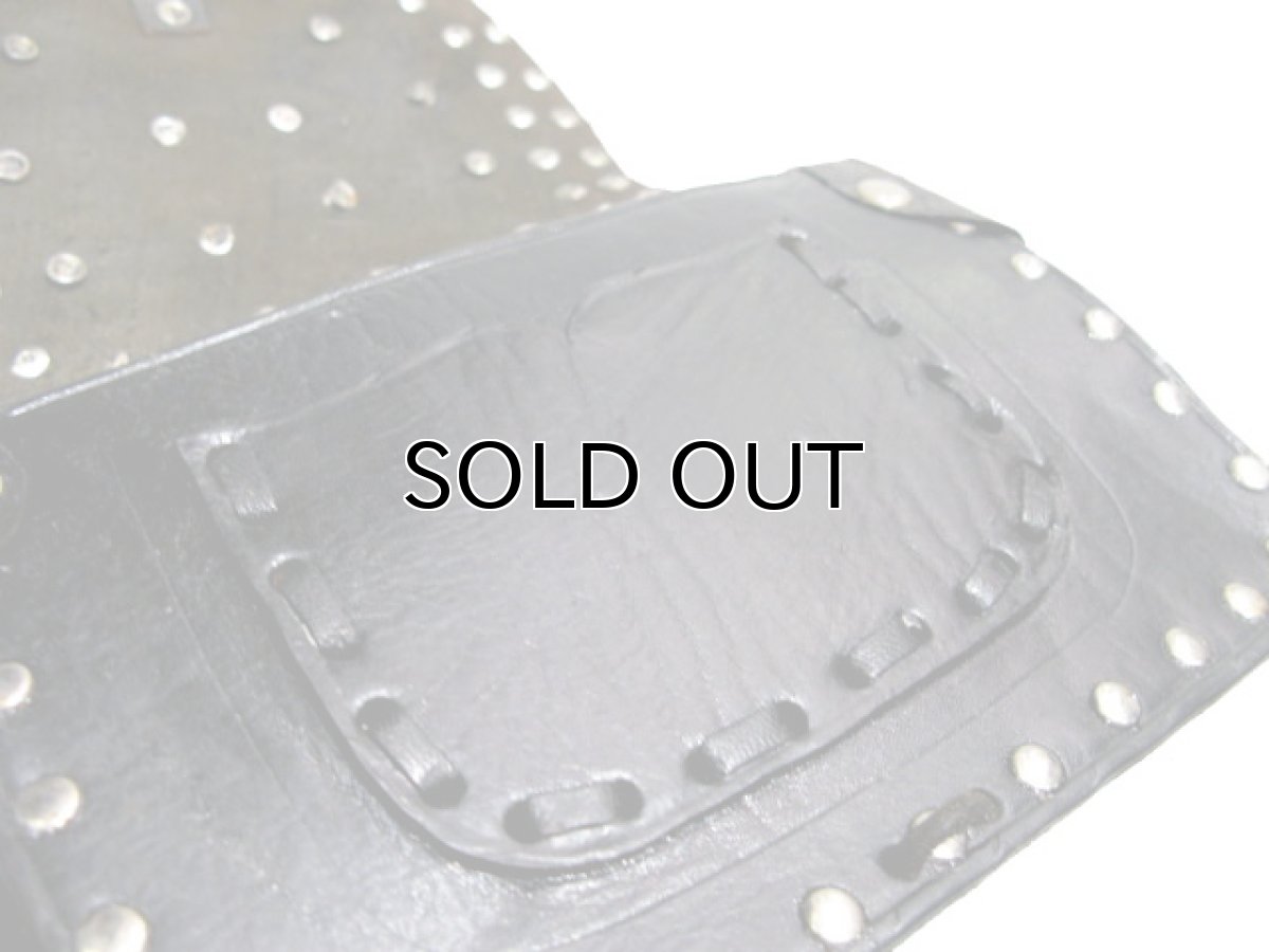 画像5: OLD Europe Coin Leather Shoulder Bag  BLACK　13cm x 19cm (5)