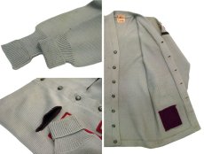 画像5: 1950's "ALBION KNITTING MILLS" Lettered Cardigan "LONG"　GREY GREEN　size M - L  (表記 無し) (5)