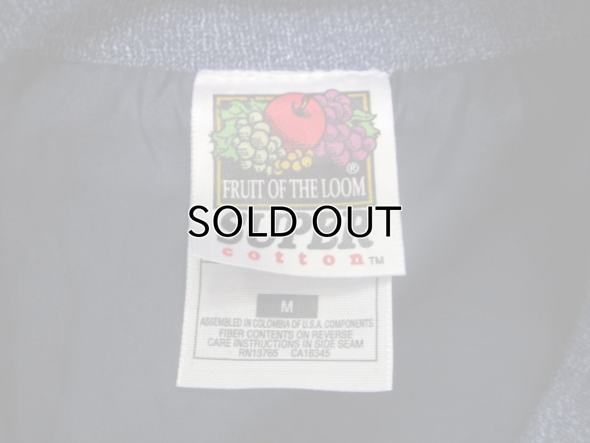 画像5: "FRUITS OF THE LOOM" Denim / Sweat Stadium Jacket　ブルー　size M - L  (表記 M) (5)