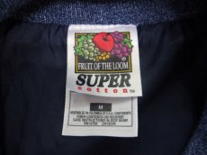 画像5: "FRUITS OF THE LOOM" Denim / Sweat Stadium Jacket　ブルー　size M - L  (表記 M) (5)