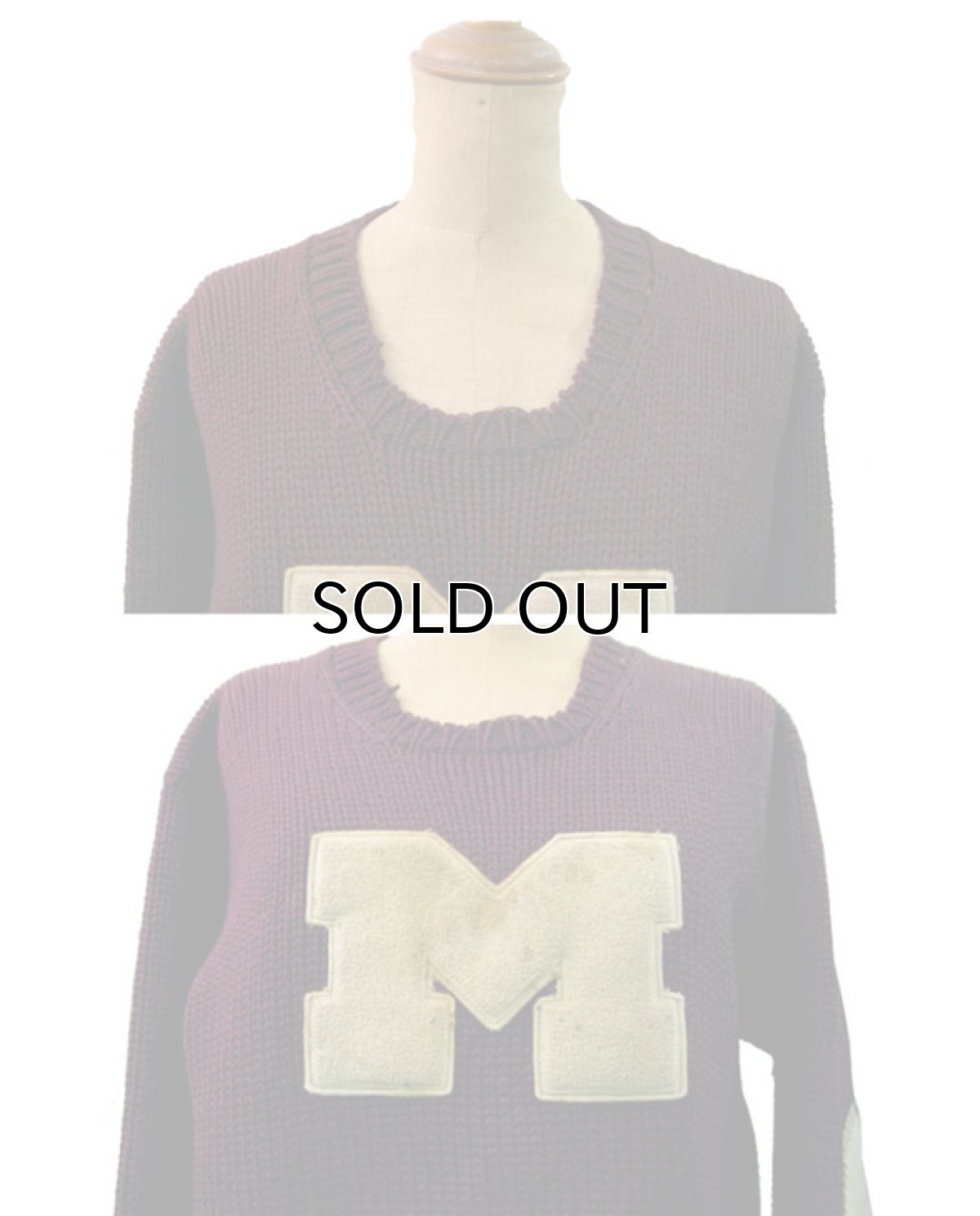 画像4: 1940's "JAMES W. BRINE CO." Lettered Pullover Sweater　size S - M (表記 無し) (4)