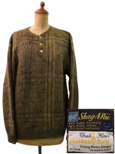 画像1: 1960's "Shag-A-Pac" Mohair Henly Neck Sweater　size S - M (表記 M) (1)