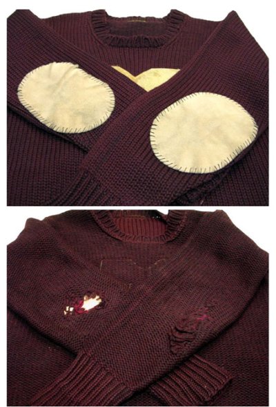 画像2: 1940's "JAMES W. BRINE CO." Lettered Pullover Sweater　size S - M (表記 無し)