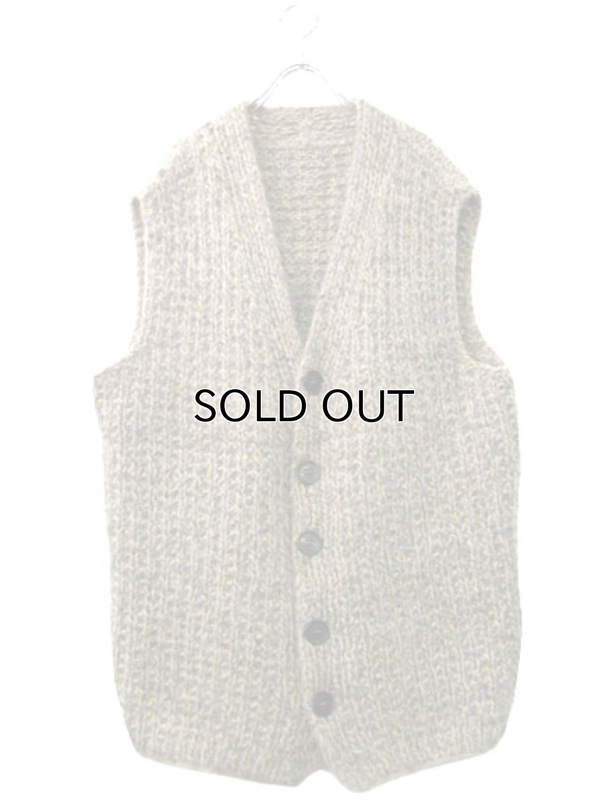 画像3: OLD Mix Wool Knit Vest size XL  (表記 無し) (3)