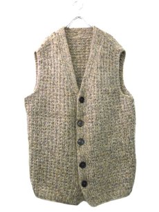 画像3: OLD Mix Wool Knit Vest　size XL  (表記 無し) (3)