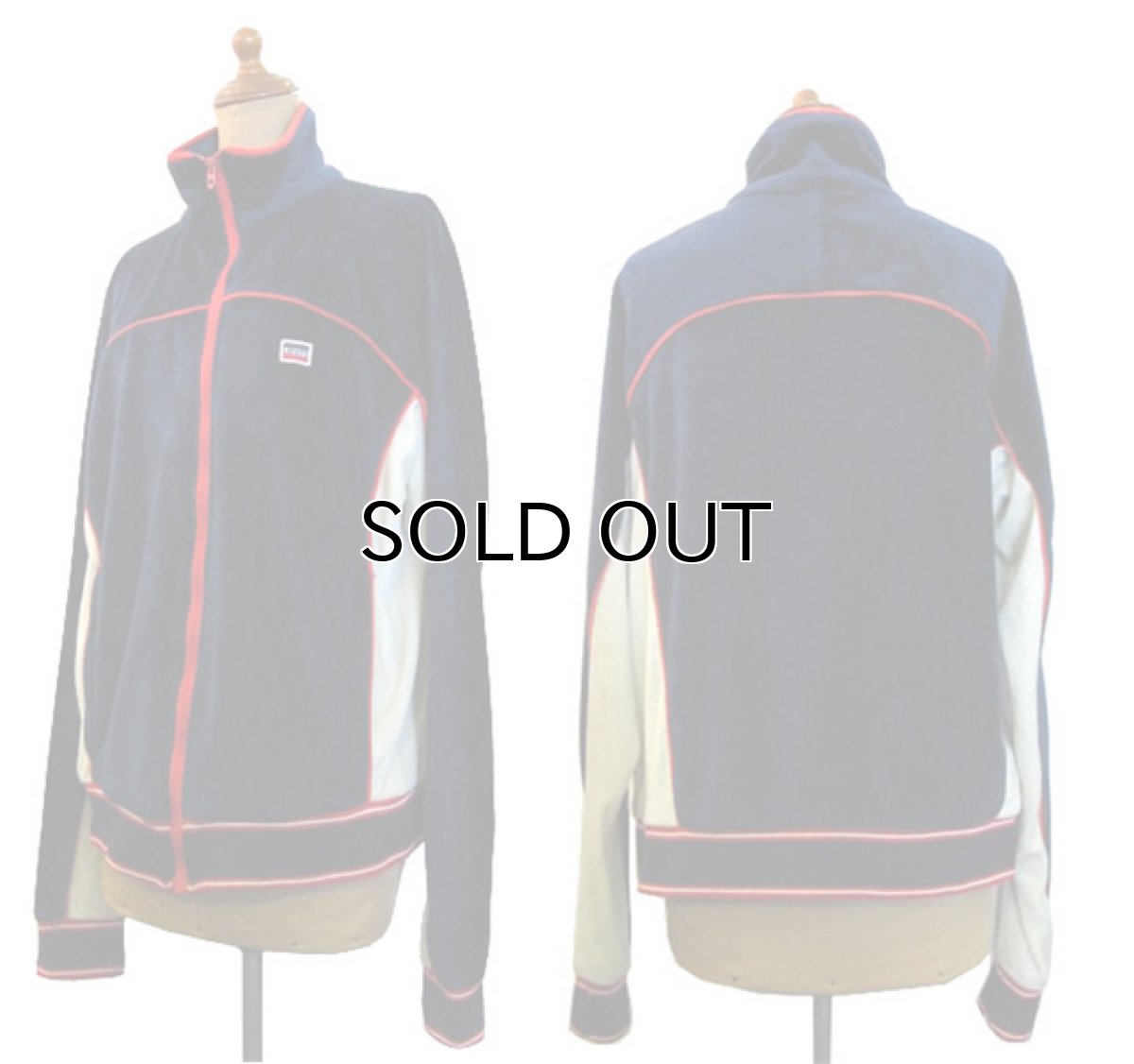 画像2: 1980's Levi's "LA OLYMPIC" Velour Truck Jacket  D.NAVY size M (表記 L) (2)