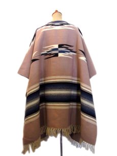 画像2: "ORTEGA'S" All Wool Blanket Poncho　size Free (2)