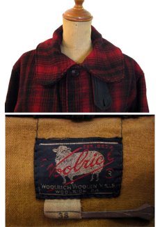 画像3: ~1950's Woolrich Woolem Mills "Hunting Jacket"　size M - L (表記 38) (3)
