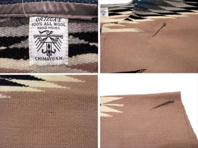 画像3: "ORTEGA'S" All Wool Blanket Poncho　size Free