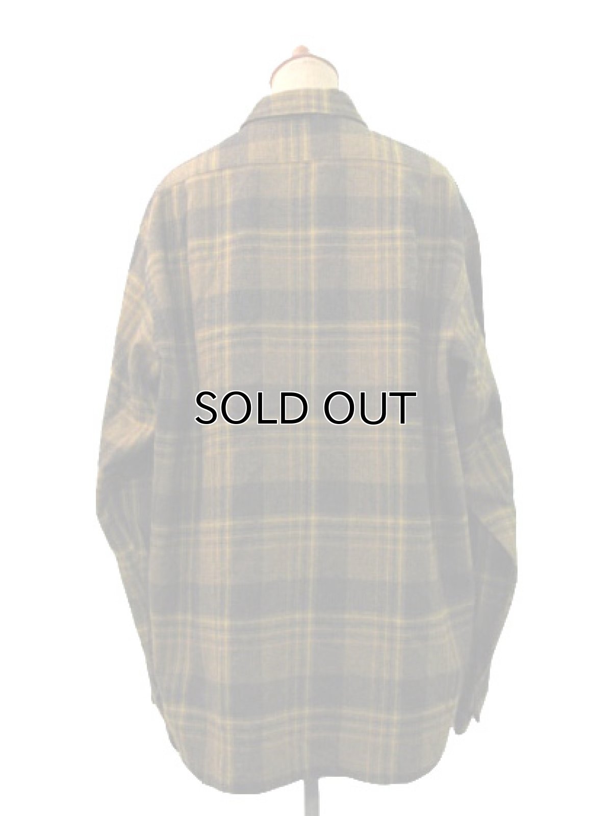 画像2: 1960's "Pendleton" L/S Check Wool Shirts  Mustered　size M - L  (表記 L) (2)