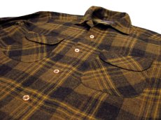 画像5: 1960's "Pendleton" L/S Check Wool Shirts  Mustered　size M - L  (表記 L) (5)