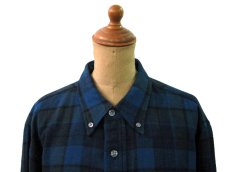 画像3: 1970's "Pendleton" L/S Check Wool B.D. Shirts  Blue　size L  (表記 L) (3)