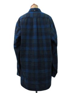 画像2: 1970's "Pendleton" L/S Check Wool B.D. Shirts  Blue　size L  (表記 L) (2)
