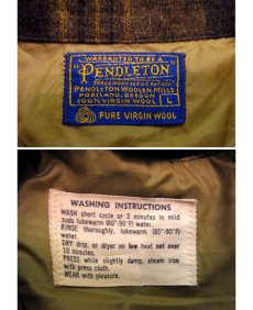 画像4: 1960's "Pendleton" L/S Check Wool Shirts  Mustered　size M - L  (表記 L) (4)