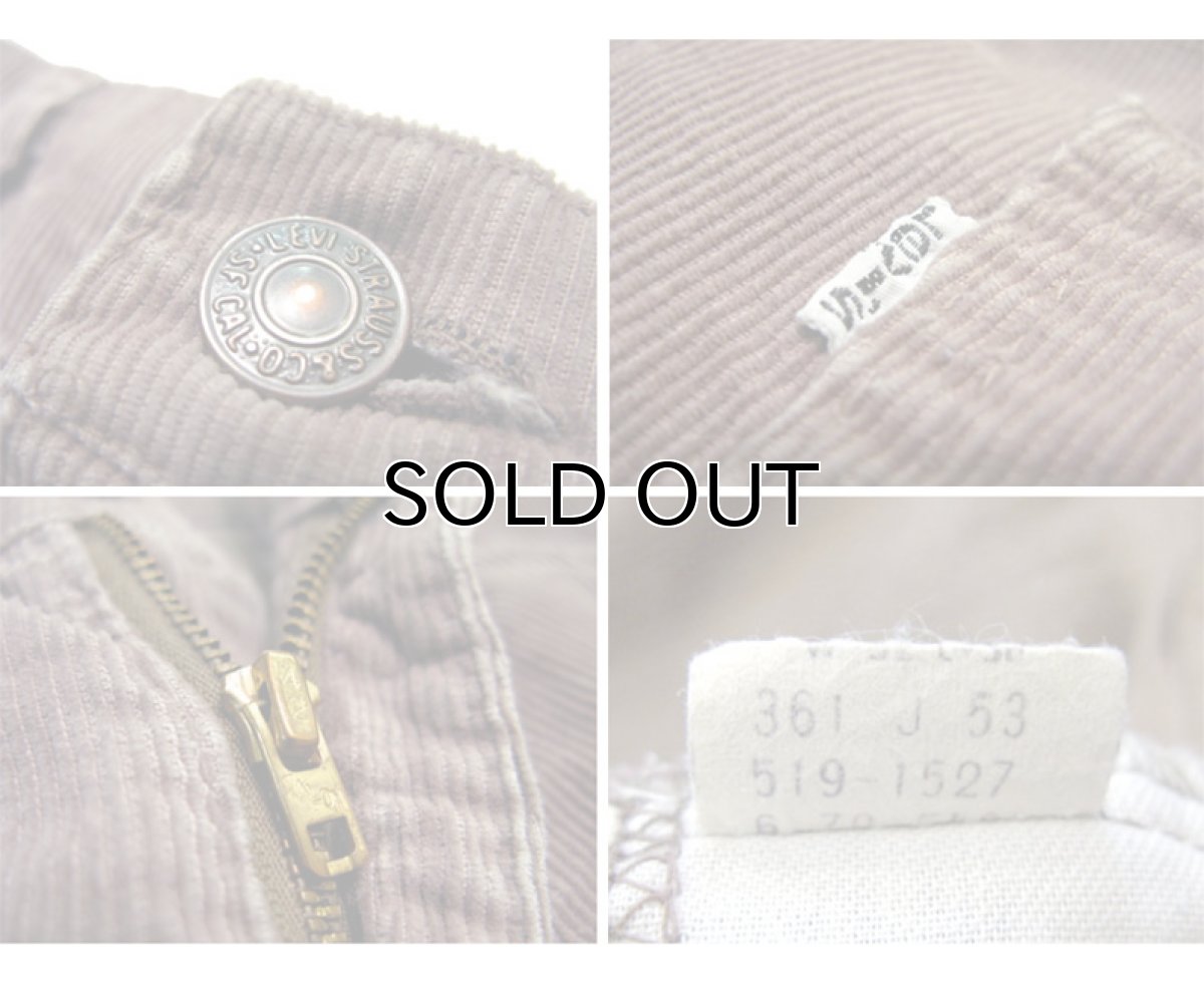 画像3: 1970's Levi's 519 Corduroy Pants color : Brown size w 32 inch (3)