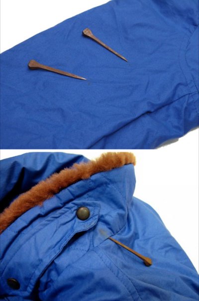 画像3: Ralph Lauren G-I Style Boa Down Jacket　青　size S  (表記 S)