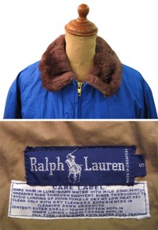 画像4: Ralph Lauren G-I Style Boa Down Jacket　青　size S  (表記 S) (4)