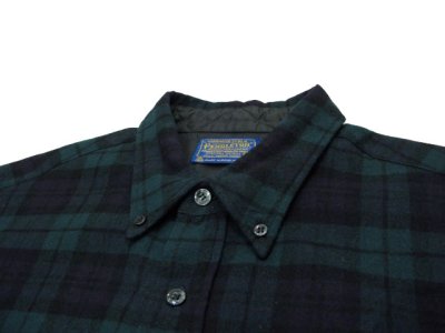 画像2: 1960's "Pendleton" L/S Check Wool B.D.Shirts  Green　size L  (表記 L)