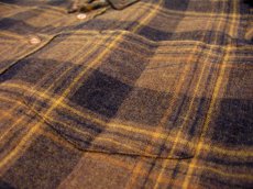 画像5: 1960-70's "Pendleton" L/S Check Wool B.D.Shirts  Mustered　size M  (表記 不明) (5)