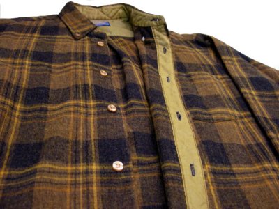 画像3: 1960-70's "Pendleton" L/S Check Wool B.D.Shirts  Mustered　size M  (表記 不明)