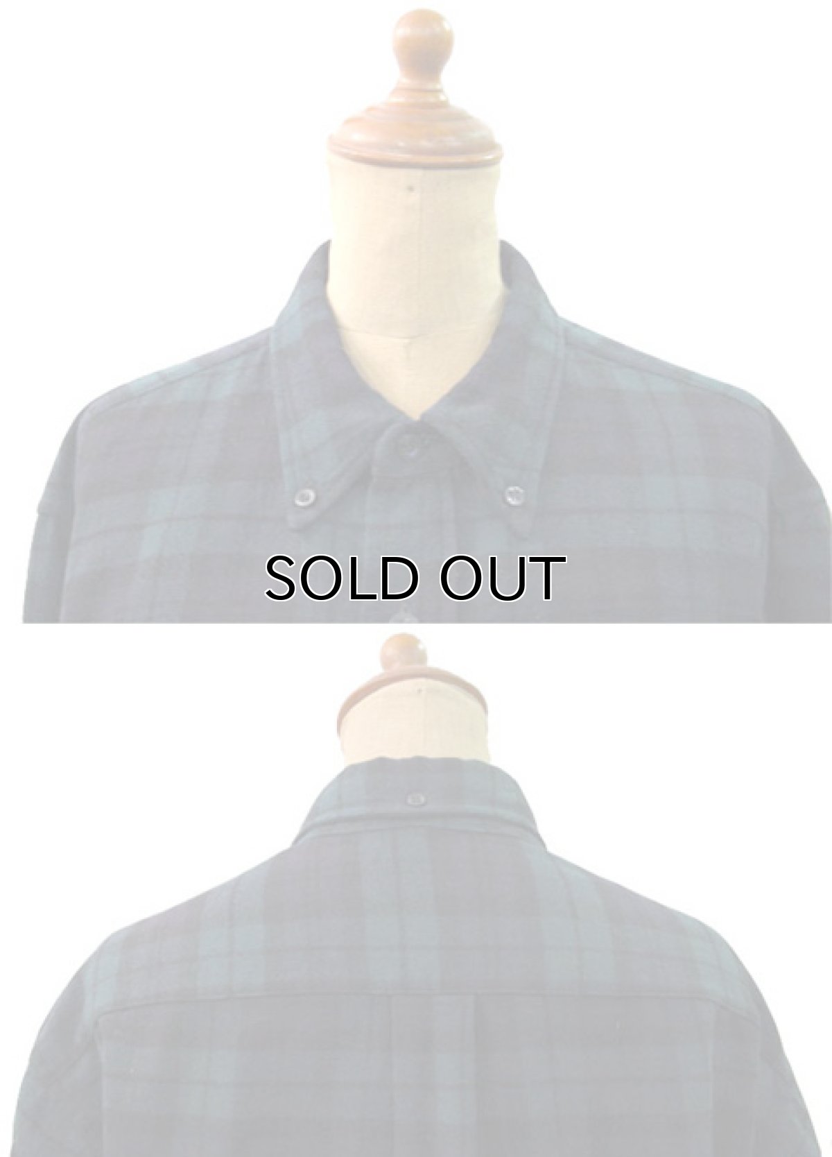 画像3: 1960's "Pendleton" L/S Check Wool B.D.Shirts  Green size L  (表記 L) (3)