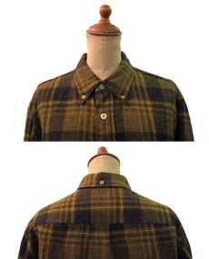 画像3: 1960-70's "Pendleton" L/S Check Wool B.D.Shirts  Mustered　size M  (表記 不明) (3)