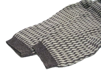 画像3: "Blue Serge" Big Size Knit Sweater  White/Grey　size XL (表記 XL)