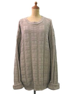 画像1: "TONY LAMBERT. Design Group" Big Size Cotton Knit Sweater　size XL (表記 無し) (1)