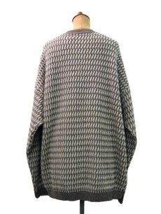 画像2: "Blue Serge" Big Size Knit Sweater  White/Grey　size XL (表記 XL) (2)