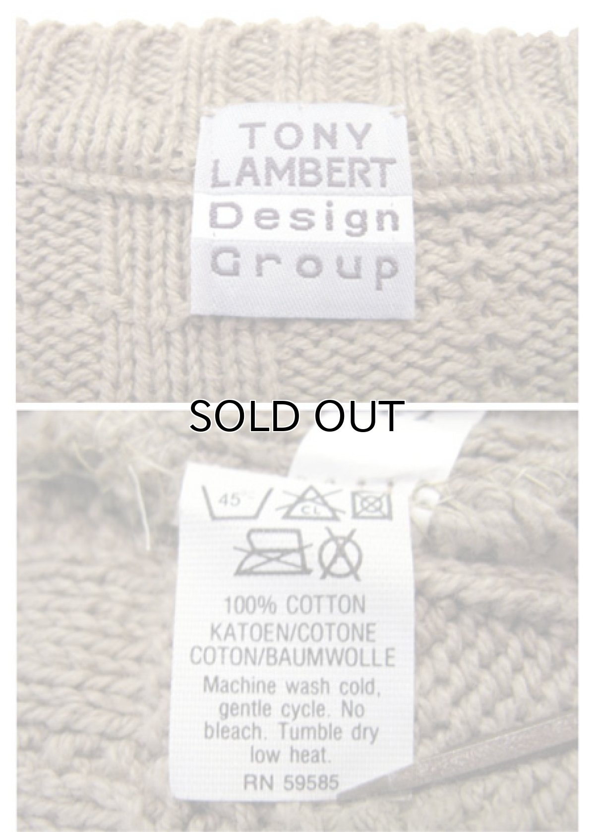 画像4: "TONY LAMBERT. Design Group" Big Size Cotton Knit Sweater　size XL (表記 無し) (4)