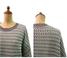 画像4: "Blue Serge" Big Size Knit Sweater  White/Grey　size XL (表記 XL) (4)
