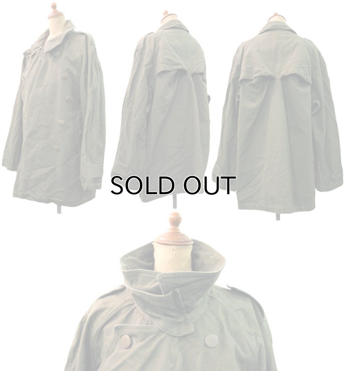 画像2: 1950's French Military Motor Cycle Jacket  OLIVE size L  (表記 2) (2)