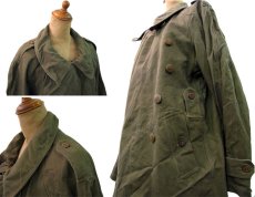 画像3: 1950's French Military Motor Cycle Jacket  OLIVE　size L  (表記 2) (3)