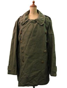 画像1: 1950's French Military Motor Cycle Jacket  OLIVE　size L  (表記 2) (1)